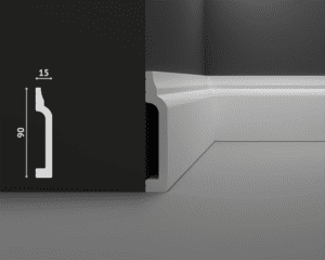 Плинтус напольный под покраску Decostar SК-47
